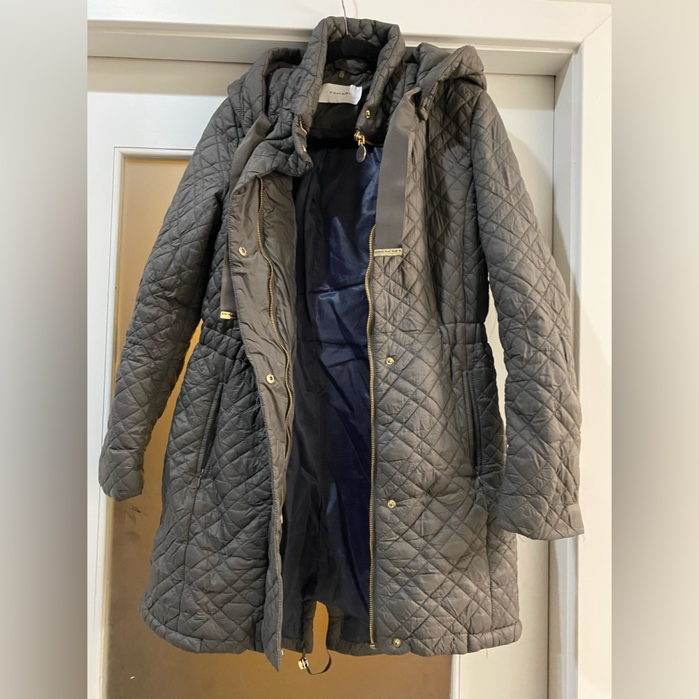 Womens mid length puffer coat